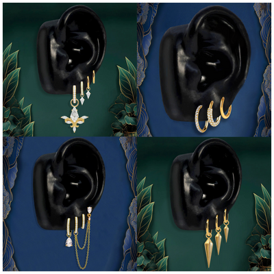 Stacked Earlobes: The Stylish Piercing Trend That's Here to Stay